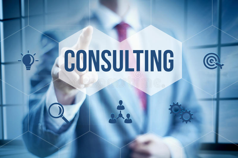 business consulting concept businessman selecting interface 54910610